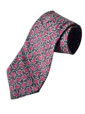 Brioni silk floral botanical design men’s tie hand made in Italy | 57”